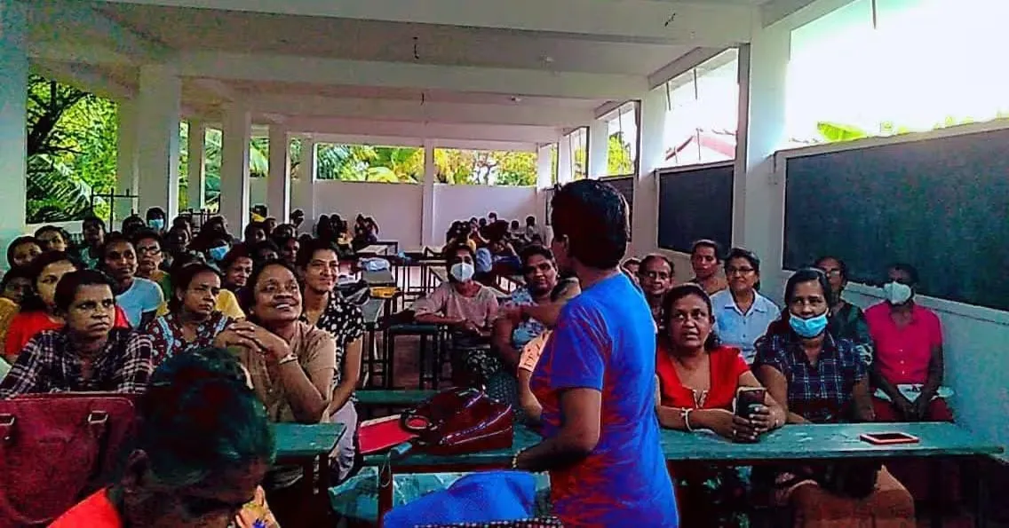 Dilini and Chamari joint empowerment session with corporate clients