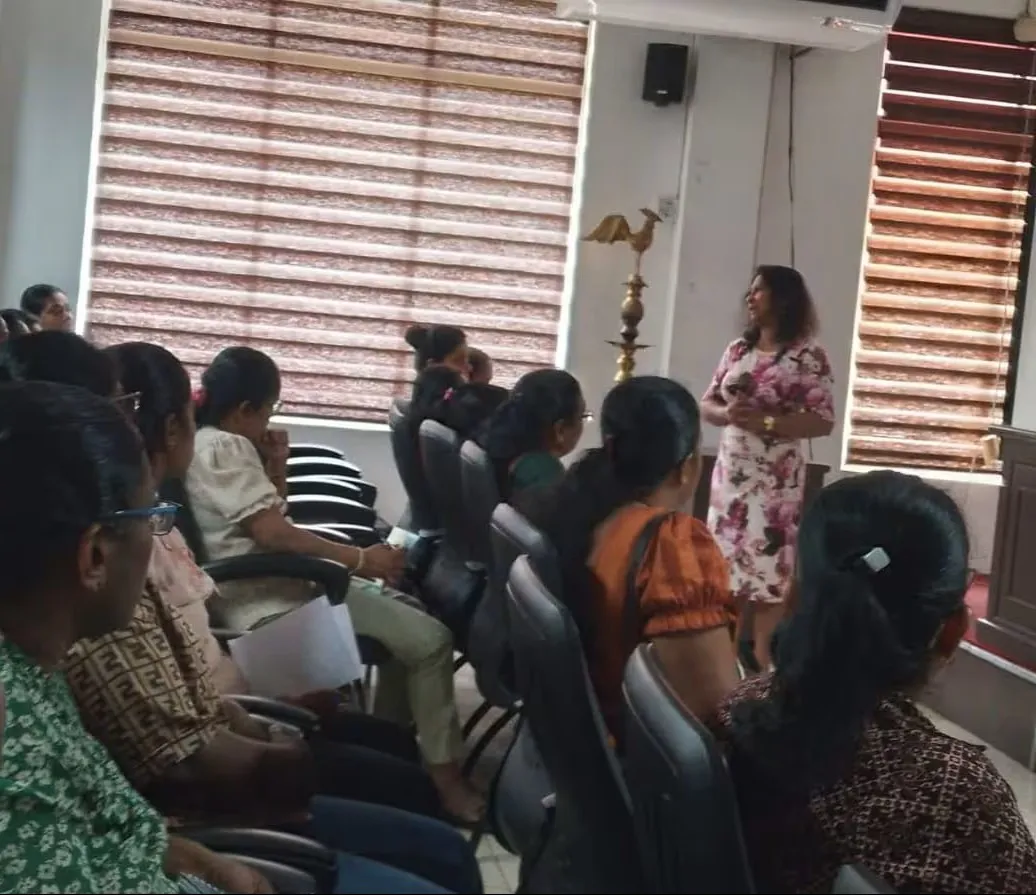 Dilini and Chamari hosting a women empowerment workshop in Sri Lanka